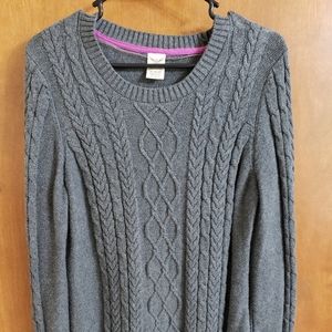 Gray knit sweater